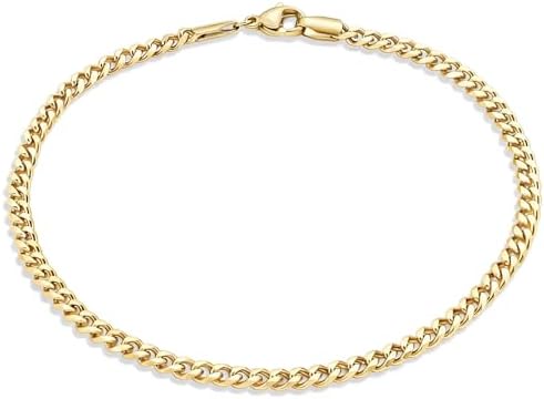 18k Gold Plated Anklet for Women, 10" Length Anklet Bracelets