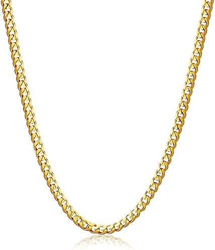 3.5mm 18K Gold Plated Chain for Men