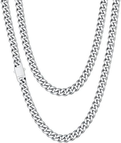 5mm Silver Tone Chains for Men